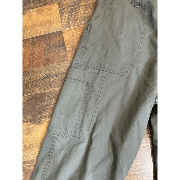 Carhartt Men's Scrub Top Color Block Olive Green/Brown,XL Ripstop fabric - Picture 6 of 6